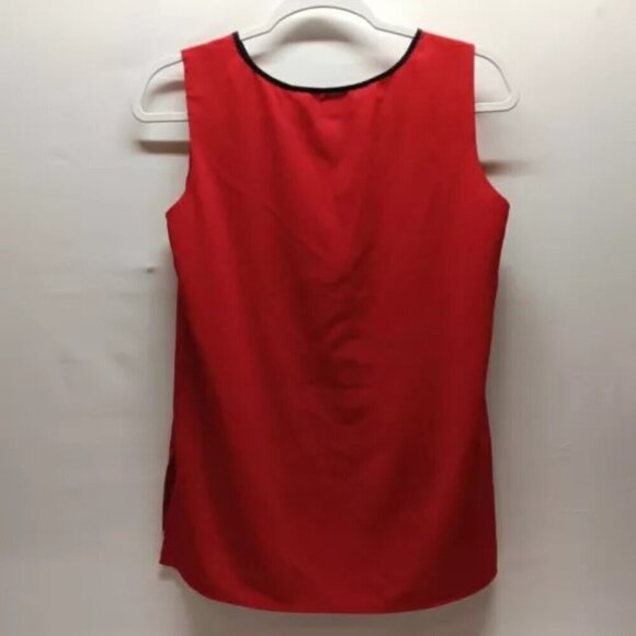 Calvin Klein Women's Sleeveless Pullover Blouse Red Small Lightweight Office GUC - Picture 5 of 9